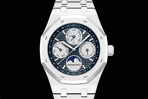 the audemars piguet royal oak perpetual calendar in white ceramic|royal oak perpetual calendar openworked.